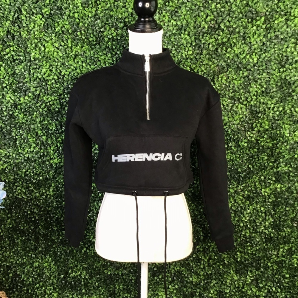 Herencia‎ cropped back hoodie nwt